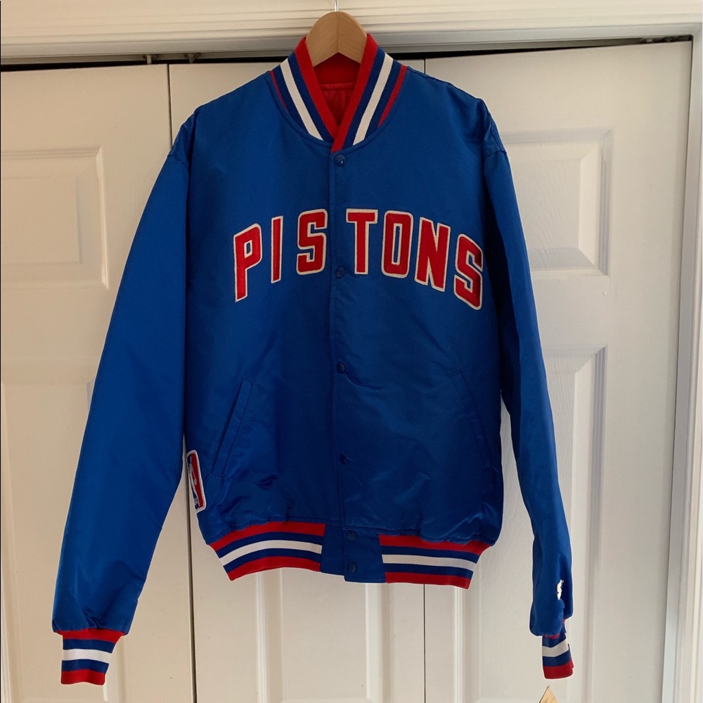 Vtg Detroit Pistons Starter Stain Jacket 🏀👊🏽